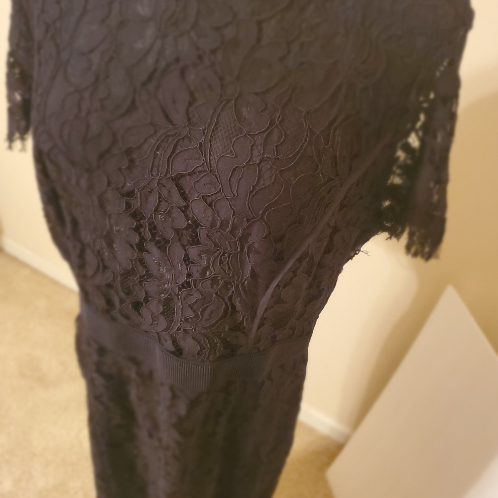 Black midi dress
